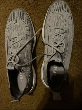 Cole Haan Men’s Knit Athletic Sneakers in Light Gray. Size 11.